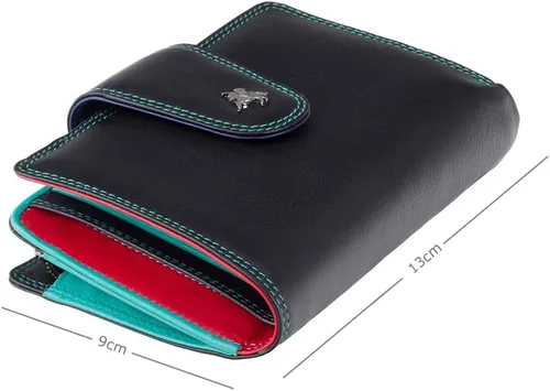 Vista 3 de VISCONTI SP31 Cartera plegable de cuero suave multicolor, Negro -, Billetera plegable