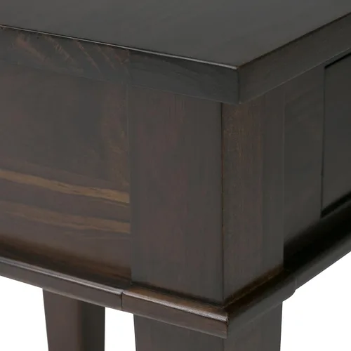 Vista 7 de SIMPLIHOME Carlton Desk - Escritorio de madera maciza de 42 pulgadas de ancho en marrón moreno, mesa de computadora de oficina en casa de transición