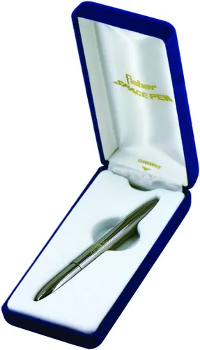 Vista 2 de Fisher Space Pen Bullet Pen - Bolígrafo de titanio negro con grabado láser, insignia de la Guardia Costera de los Estados Unidos, en caja de regalo