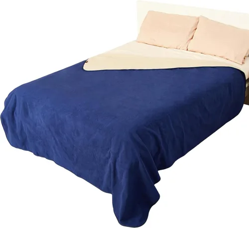 Vista 16 de Catalonia Manta impermeable para cama, funda reversible de forro polar, protector de muebles lavable a prueba de líquidos Black/Black Double-Sided