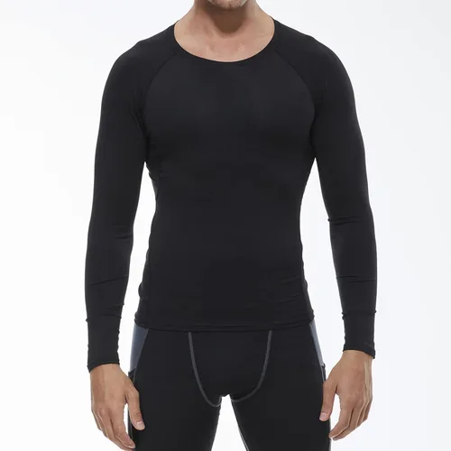 Vista 2 de SPVISE Paquete de 1 o 3 camisetas de compresión para hombre, de manga larga, para entrenamiento, gimnasio, correr, ropa interior deportiva fresca