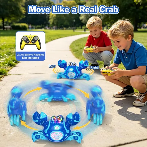 Vista 4 de Remote Control Crab Toy for Boys 4 Years Old, Cool Boys Gifts for Ages 4-7 Blue