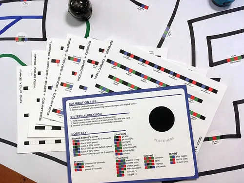 Vista 2 de Códigos autoadhesivos (paquete de inicial) de Ozoeasy, para usar con Ozobot