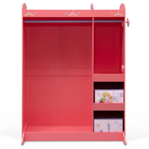 Vista 7 de Disney Princess Boutique de juego y vestido - Armario/guardarropa de almacenamiento de disfraz de juego simulado para niños con espejo y estantes