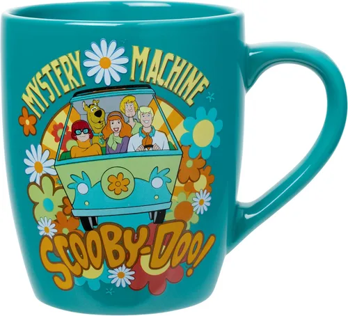 Vista 23 de Taza de cerámica con purpurina Silver Buffalo Scooby-Doo con Scooby-Doo y Shaggy, 20 onzas Casa Scooby Doo