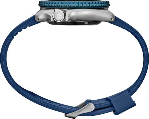 Vista 2 de Seiko 5 Sports Automatic Sabo - Reloj de silicona azul de una pieza para hombre SRPH71 Azul Patchwork