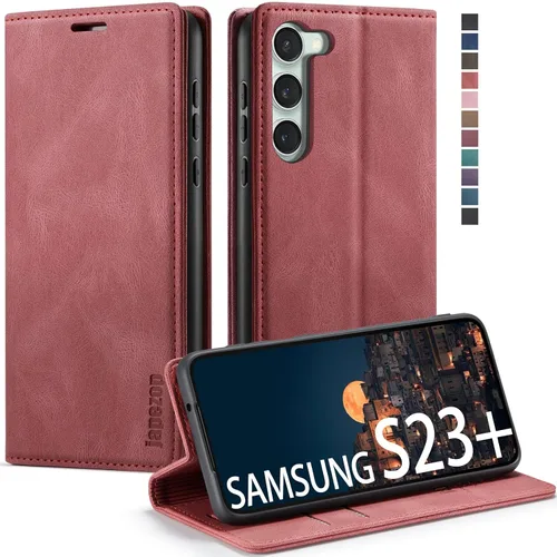 Vista 44 de japezop Compatible con Samsung Galaxy S23 5G - Funda tipo cartera con bloqueo RFID, tarjetero y función atril magnético, funda de piel con tapa