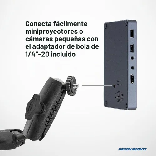 Vista 5 de ARKON Mounts - Kit completo de soporte para teléfono, soporte de mesa ajustable para teléfono celular y soporte para tableta con anillo de luz