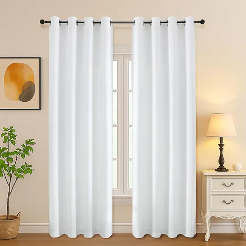 Vista 144 de Simplebrand Juego de 2 paneles de cenefa aguamarina para ventana de cocina de 14 pulgadas de largo, cortinas de oscurecimiento de habitación