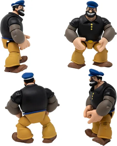 Vista 5 de Boss Fight Studio Bluto Popeye The Sailor Man Classics Wave 1 Figura de acción coleccionable – Figura altamente articulada con accesorios que
