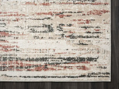 Vista 3 de Abani Laguna LAG110E - Líneas de goteo gris naranja (5'3" x 7'6")