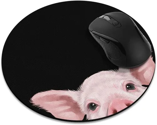 Vista 13 de Alfombrilla de mouse redonda antideslizante, alfombrilla de mouse WIRESTER Aloof Bulldog para el hogar, la oficina y el escritorio