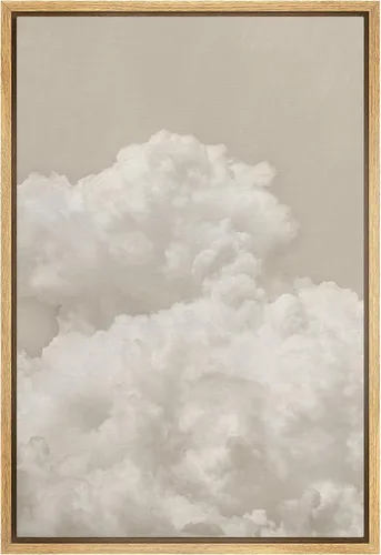 Vista 46 de SIGNFORD Lienzo enmarcado para pared, acuarela pastel, morado, luna, cielo, naturaleza, ilustraciones de área silvestre, arte moderno, vibrante