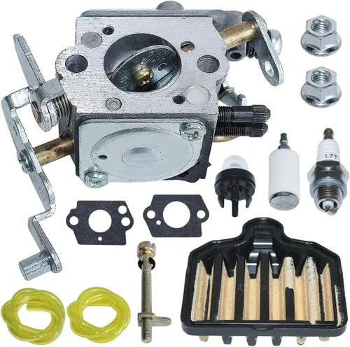 Vista 3 de C1M-W47 Carburador Aire Combustible Línea Ajustador Barra Kit Tuerca para Poulan Pro PP5020AV PP4818A Sierra 573952201,575296301