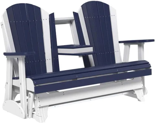 Vista 18 de LuxCraft Deslizador Adirondack de 5 pies con consola plegable (Premium - Caoba antigua)