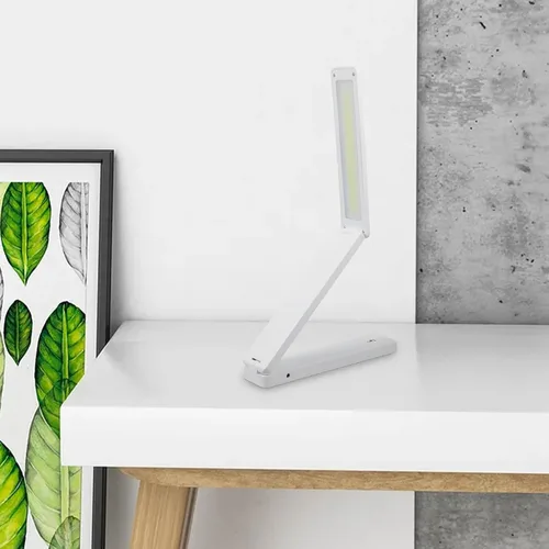 Vista 5 de POPETPOP Adjustable USB Light with Light Modes Folding Eye Care Desk Lamp for Home Office Rechargeable and Battery Powered Portable Reading