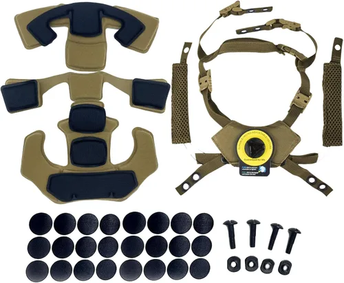 Vista 7 de Almohadillas tácticas para casco, universal Airsoft para exteriores, repuesto interno de espuma viscoelástica, kit de acolchado para casco