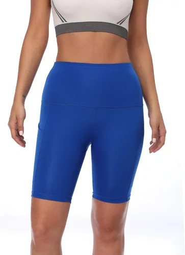 Vista 2 de NELEUS Pantalones cortos de compresión para mujer con bolsillo