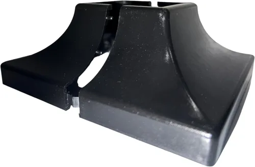 Vista 6 de JM Steel - Falda de plástico entrelazada para postes de 1.5 x 1.5 pulgadas para poste y 4.5 x 4.5 pulgadas para base. (1 paquete)
