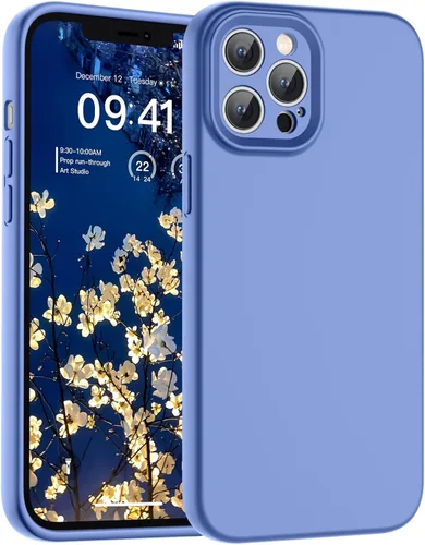 Vista 209 de SUPFINE - Funda diseñada para iPhone 12, silicona líquida premium con [forro de microfibra suave antiarañazos][protección de cámara mejorada], funda