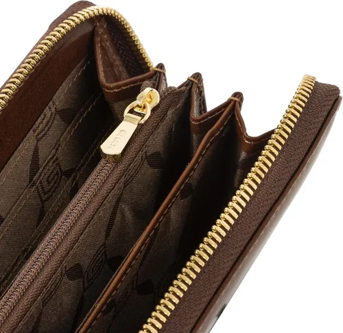 Vista 4 de Giudi Elegante cartera para mujer Hecho en Italia Cuero auténtico Gran capacidad Bolso para mujer para tarjeta y dinero Organizador delgado