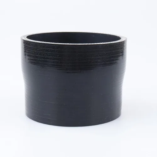 Vista 87 de AC PERFORMANCE ID de 1" a 1/2" (25mm a 13mm) Manguera de silicona recta reductora de 3 capas reforzada negra, 3" de longitud Negro