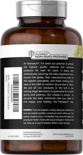 Vista 3 de Horbäach MSM Cápsulas 1500mg 240 unidades Suplemento sin OMG, sin gluten Berkshire Labs