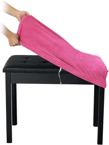 Vista 20 de SINOSSO Funda de terciopelo suave para banco de piano para 2 personas, (27.5"- 36.5") L x (12"- 16") A rectángulo elástico lavable funda protectora