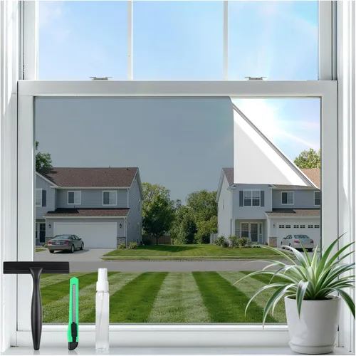 Vista 12 de rabbitgoo Tinte de ventana para el hogar con herramientas, negro plateado, 17.5 x 78.7 pulgadas One Way Privacy Window Film UV Blocking Heat