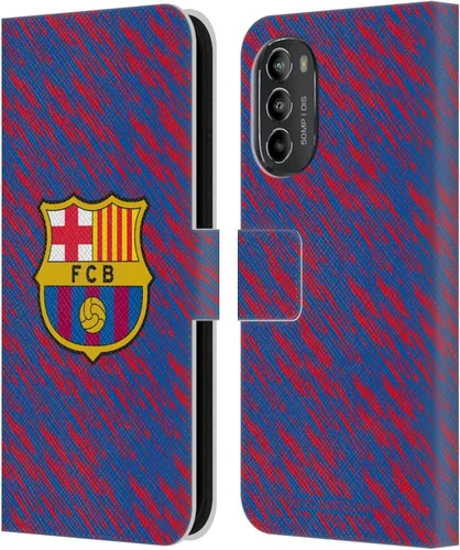 Vista 9 de Head Case Designs Funda de piel con licencia oficial del FC Barcelona Barca Crest Patterns, tipo cartera compatible con Motorola Moto G82 5G