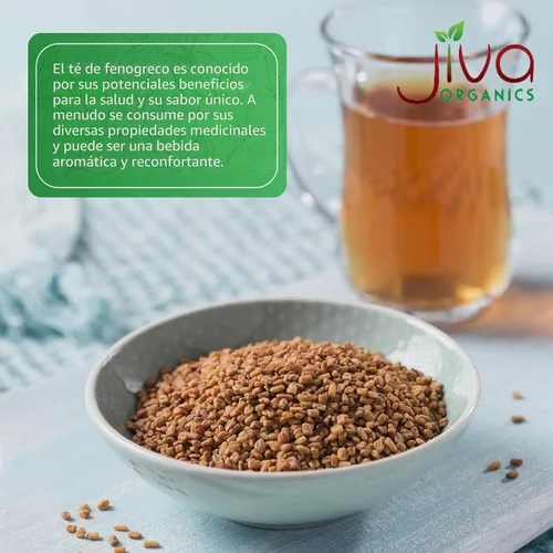 Vista 6 de Jiva, fenogreco orgánico USDA; 7 onzas; casi 1/2 libra
