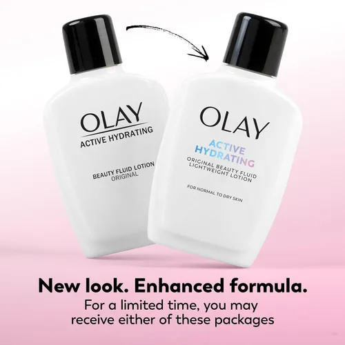 Vista 2 de Olay Hidratante Facial, Loción Fluida de Belleza Hidratante Activa, Hidratante Facial Original, 4 Oz. (Paquete de 2)