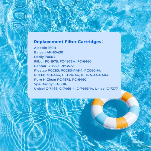 Vista 7 de Cartuchos de filtro de piscina CCP240, compatibles con Pentair Clean & Clear Plus 240, Pentair 160310, 178569, R173572, Pleatco PCC60, PCC60-PAK4