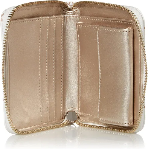 Vista 4 de GUESS Cessily - Cartera pequeña con cremallera para mujer, blanco, talla única