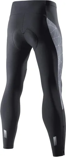 Vista 8 de Santic Mallas de ciclismo para hombre, pantalones acolchados, leggings de ciclo, pantalones de bicicleta reflectantes, para invierno, cálido, a