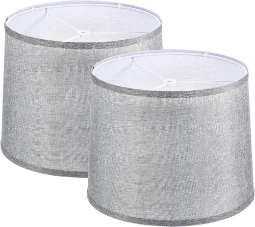 Vista 10 de PATIKIL Pantallas para lámparas de mesa de 11.4 pulgadas superior x 12.6 pulgadas inferior x 9.8 pulgadas de alto tambor pantallas de lámpara