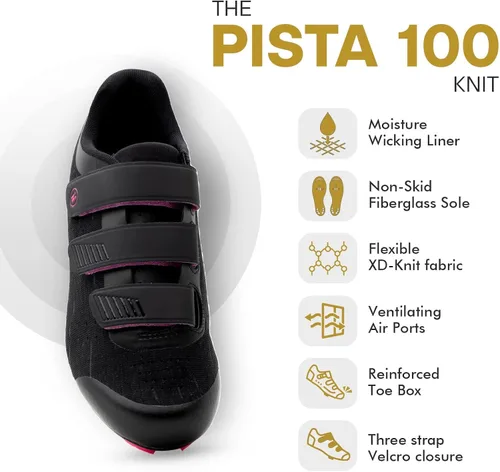 Vista 2 de Tommaso Pista - Tenis para bicicleta de carretera para mujer compatible con Dual Cleat