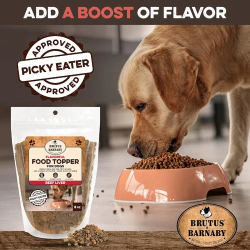 Vista 7 de BRUTUS & BARNABY Decoración de comida para perros – Hígado de res – Mejora la comida de tus perros con esta mezcla llena de sabor – Espolvorea sobre