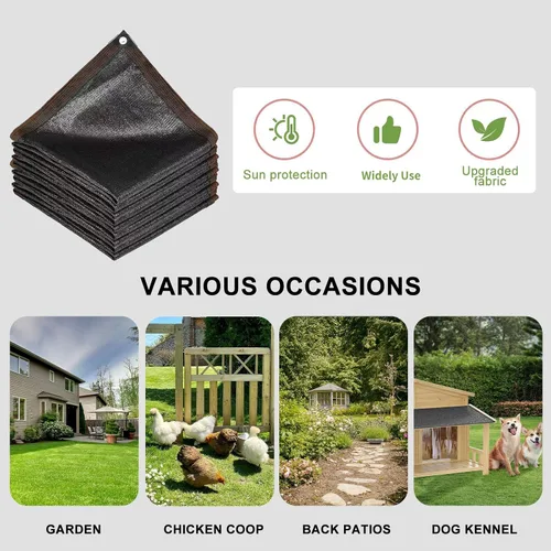 Vista 7 de DGSL Cubierta de tela de 40% sombra para invernadero con ojales, lona de malla de 6.5 pies x 13 pies para pérgola, plantas de patio, gallinero