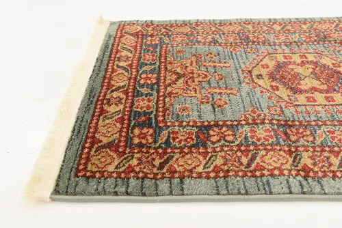 Vista 14 de Unique Loom Sahand Collection - Alfombra de área (2' 2" x 3' 1", rectangular, azul claro/marrón claro)