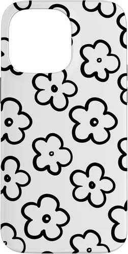 Vista 20 de Funda para iPhone 11 Pro Max con diseño de flores silvestres en blanco y negro