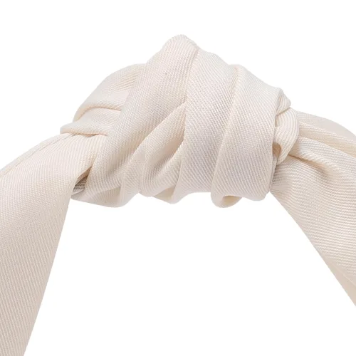 Vista 4 de Diadema para mujeres, diadema ancha anudada, banda elástica para el cabello de yoga, accesorios de moda para el cabello para mujeres (Beige)