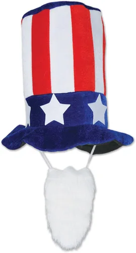 Vista 4 de Beistle Sombreros de felpa - Sombreros de fiesta para cumpleaños y fiestas temáticas navideñas: patriótico