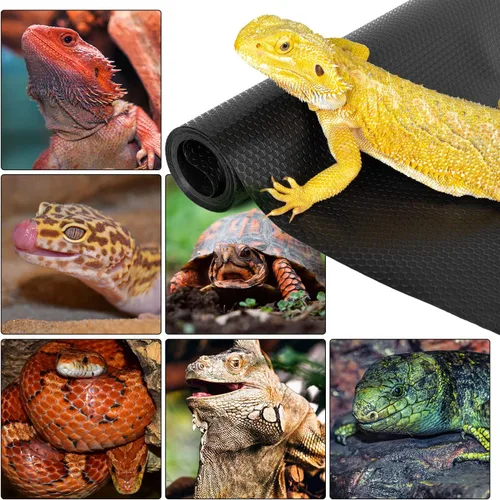 Vista 7 de REPTI ZOO Alfombra de terrario de sustrato de reptil, 118 x 23.6 pulgadas, forro de sustrato de terrario de reptil no adhesivo, accesorios