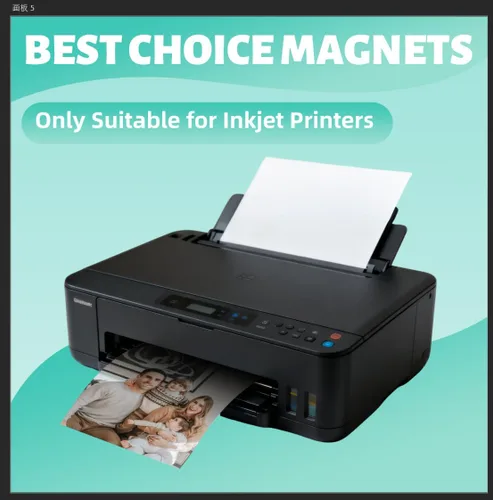 Vista 6 de 50 hojas brillantes impresas en papel magnético a granel para impresora de inyección de tinta, haz fotos para refrigerador, 13.5 mil, 8.5 x 11