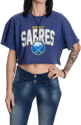 Vista 17 de Calhoun NHL Surf & Skate Camiseta de mujer de corte amplio con hombros caídos y lavado ácido