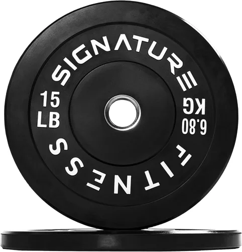 Vista 31 de Juego de placas olímpicas de amortiguación Fitvids, placas de peso de 2" para entrenamiento de fuerza y levantamiento de pesas, París o juego