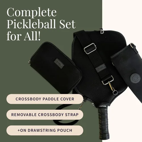 Vista 3 de Posh Pickler Bolsa de pickleball 3 en 1 para mujeres y hombres, bolsa de mano, bandolera y mochila, diseño convertible, se adapta a hasta 2 paletas