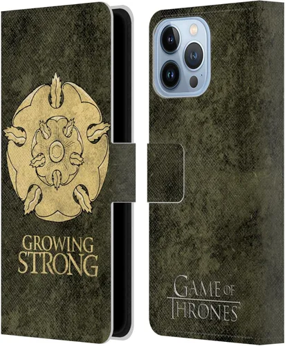 Vista 14 de Head Case Designs Funda de piel con licencia oficial de HBO Juego de Tronos Arryn Dark Distressed Look Sigils para Apple iPhone 13 Pro Max