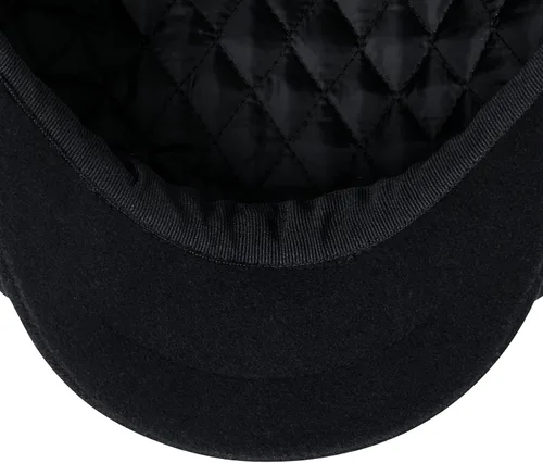 Vista 4 de FEINION Gorra de lana para hombre, 8 paneles, Ivy Tweed Cabbie, sombrero plano, Baker Boy